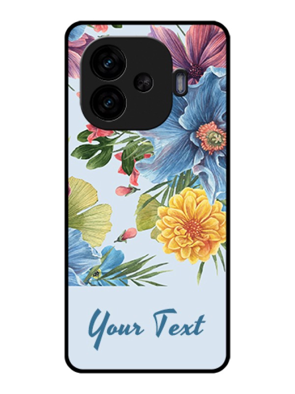 Custom iQOO Neo 10R 5G Custom Glass Phone Case - Stunning Watercolored Flowers Painting Design