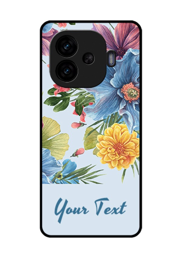 iQOO Neo 10R 5G Custom Glass Phone Case - Stunning Watercolored Flowers Painting Design