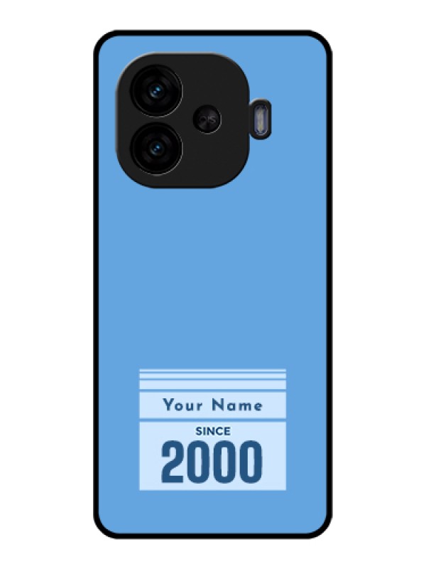 Custom iQOO Neo 10R 5G Custom Glass Phone Case - Custom Year Of Birth Design