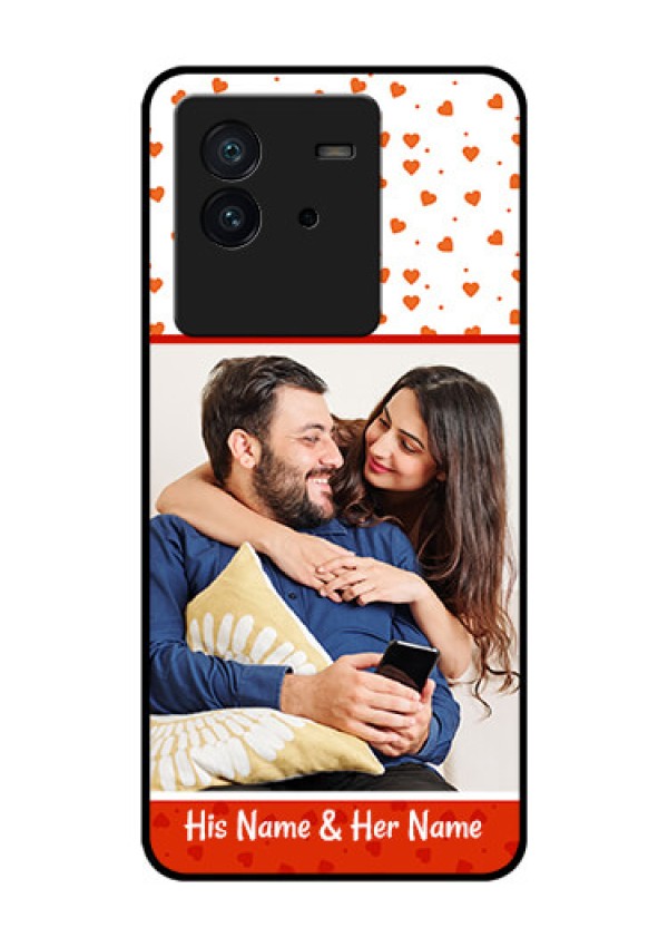 iQOO Neo 6 5G Custom Glass Phone Case - Orange Love Symbol Design