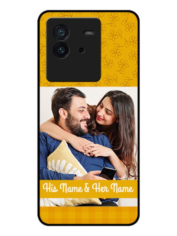 Custom iQOO Neo 6 5G Custom Glass Mobile Case - Yellow Floral Design