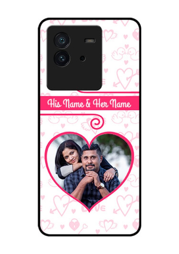 iQOO Neo 6 5G Personalized Glass Phone Case - Heart Shape Love Design