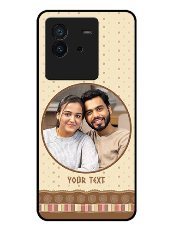 Custom iQOO Neo 6 5G Custom Glass Mobile Case - Brown Dotted Mobile Case Design