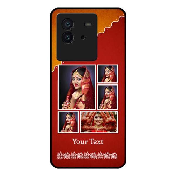 iQOO Neo 6 5G Personalized Glass Phone Case - Wedding Pic Upload Design