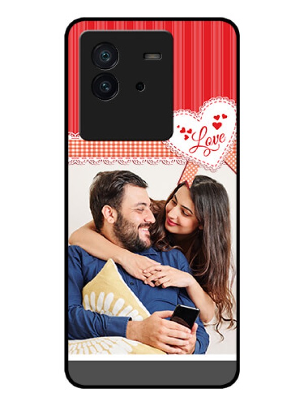 Custom iQOO Neo 6 5G Custom Glass Mobile Case - Red Love Pattern Design