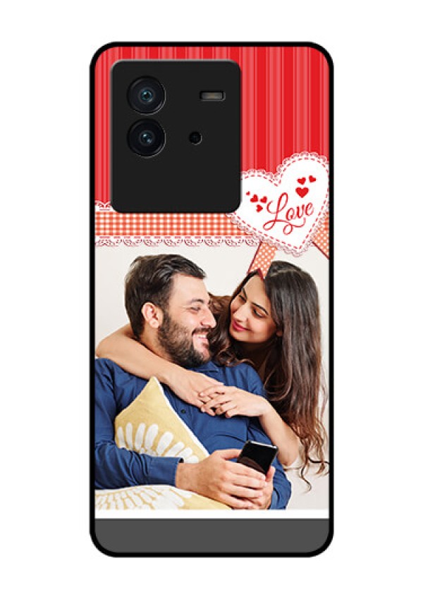 iQOO Neo 6 5G Custom Glass Mobile Case - Red Love Pattern Design