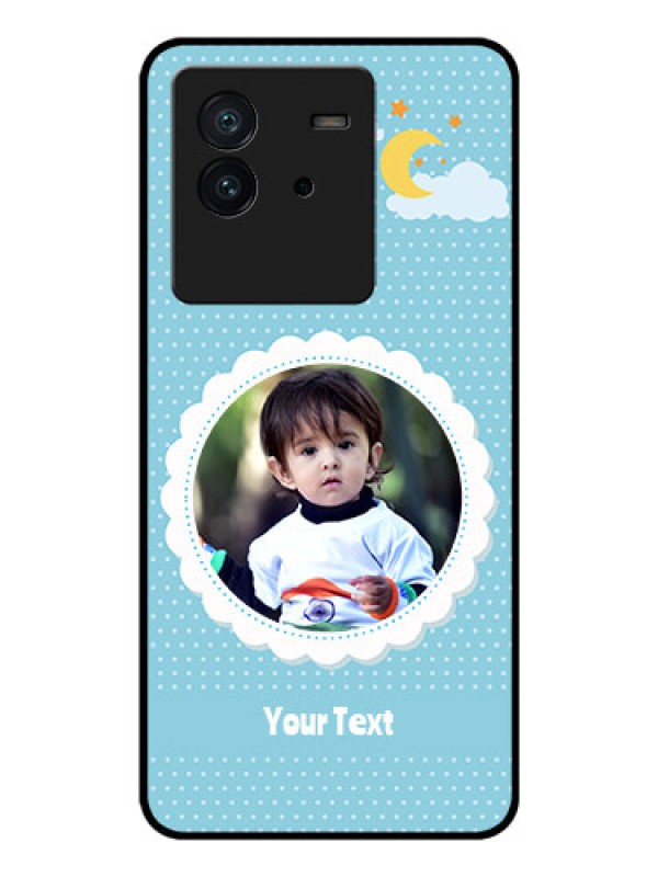 Custom iQOO Neo 6 5G Personalised Glass Phone Case - Violet Pattern Design