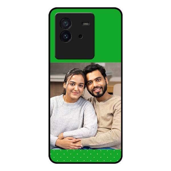 iQOO Neo 6 5G Personalized Glass Phone Case - Green Pattern Design