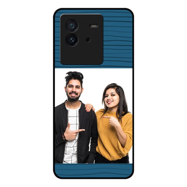 iQOO Neo 6 5G Custom Glass Phone Case - Blue Pattern Cover Design