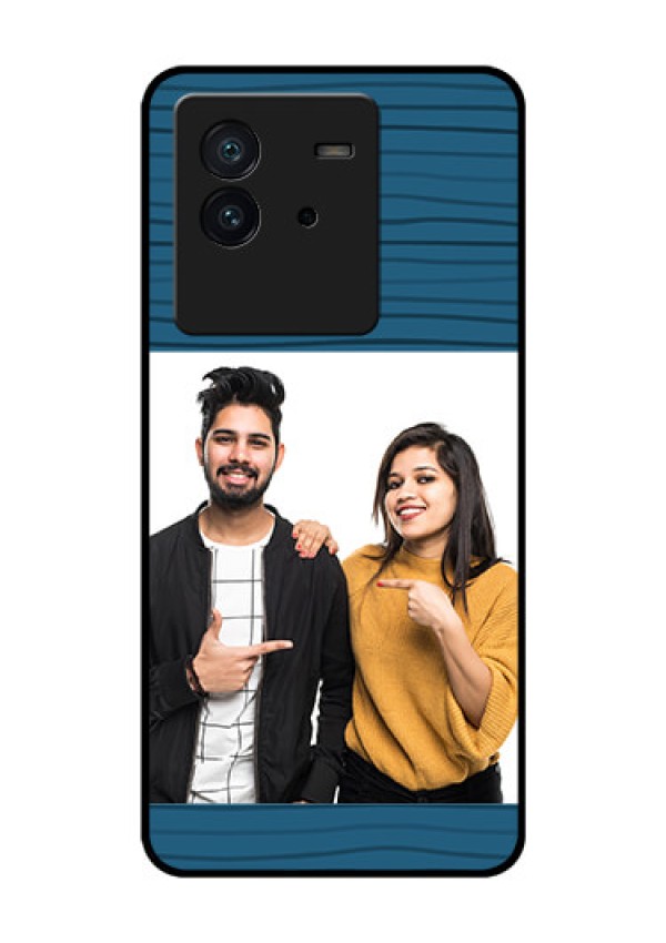 iQOO Neo 6 5G Custom Glass Phone Case - Blue Pattern Cover Design