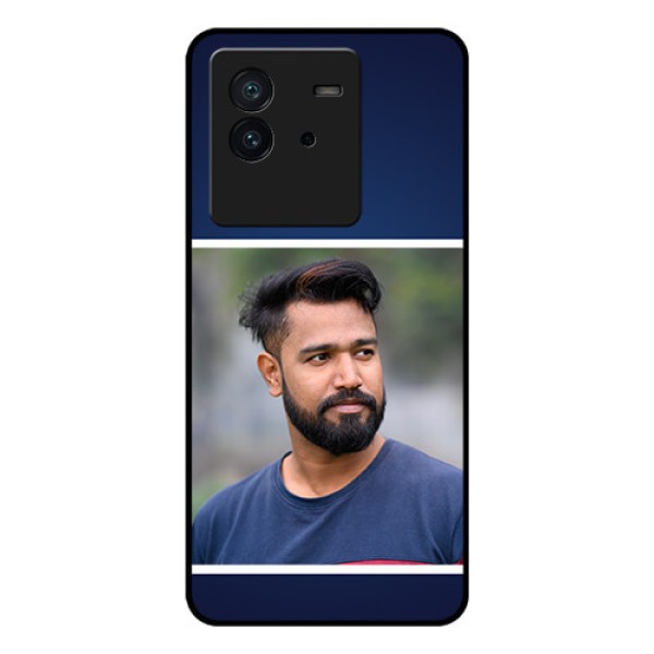 iQOO Neo 6 5G Personalized Glass Phone Case - Simple Royal Blue Design iQOO Neo 6 5G Personalized Glass Phone Case - Simple Royal Blue Design