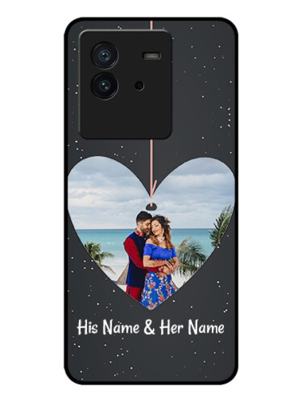 Custom iQOO Neo 6 5G Custom Glass Phone Case - Hanging Heart Design