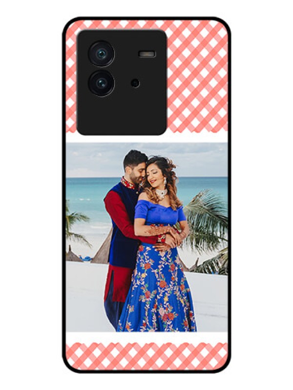 Custom iQOO Neo 6 5G Personalized Glass Phone Case - Pink Pattern Design