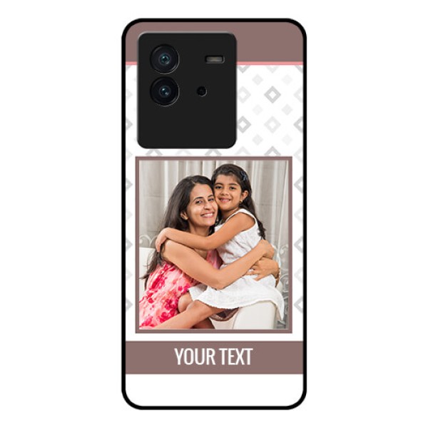 iQOO Neo 6 5G Photo Printing on Glass Case - Simple Diamond Design
