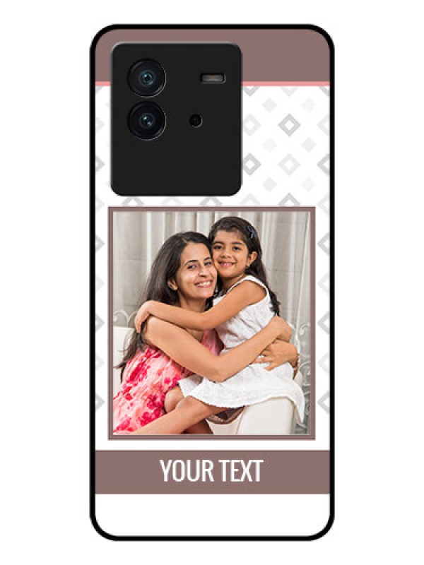 Custom iQOO Neo 6 5G Photo Printing on Glass Case - Simple Diamond Design