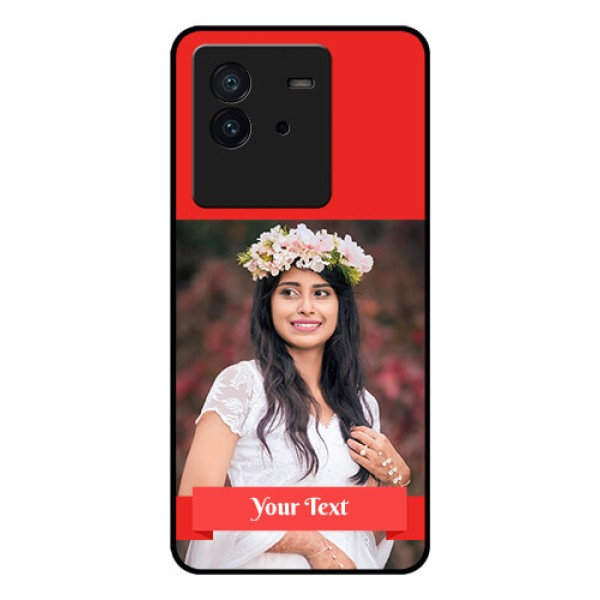 iQOO Neo 6 5G Custom Glass Phone Case - Simple Red Color Design iQOO Neo 6 5G Custom Glass Phone Case - Simple Red Color Design