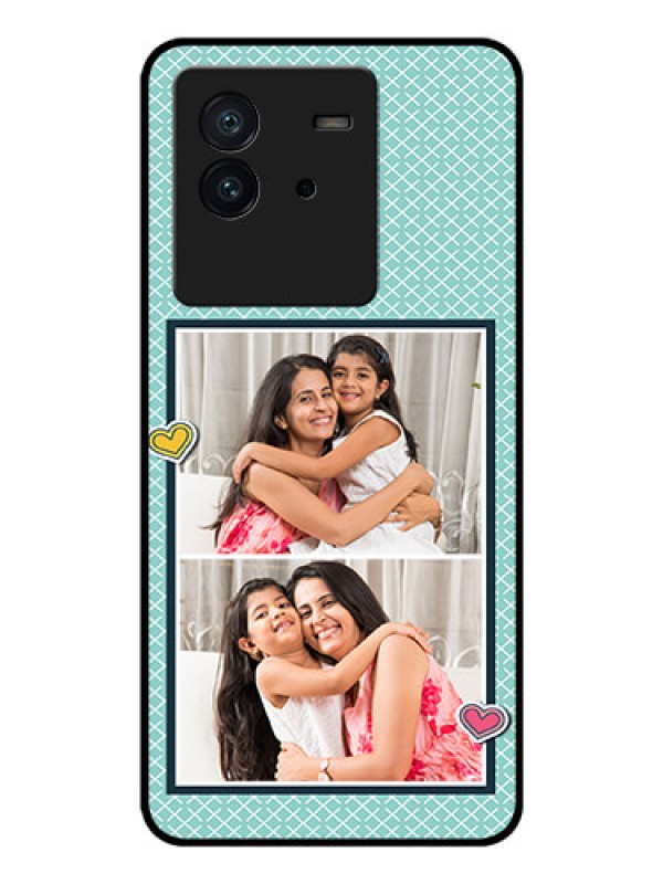 Custom iQOO Neo 6 5G Custom Glass Phone Case - 2 Image Holder with Pattern Design