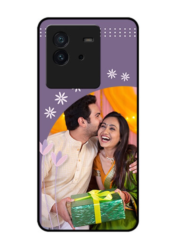 iQOO Neo 6 5G Custom Glass Mobile Case - Lavender flowers design