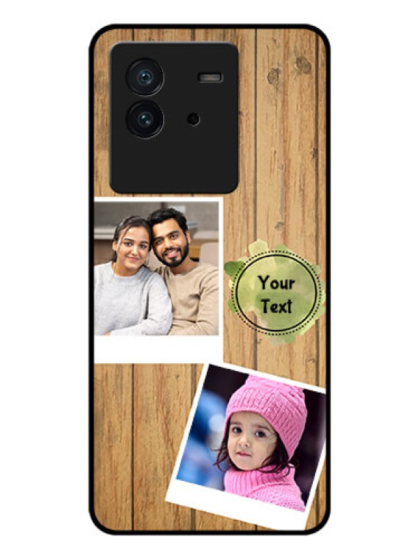 Custom iQOO Neo 6 5G Custom Glass Phone Case - Wooden Texture Design