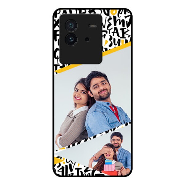 iQOO Neo 6 5G Custom Glass Mobile Case - Letters Pattern Design