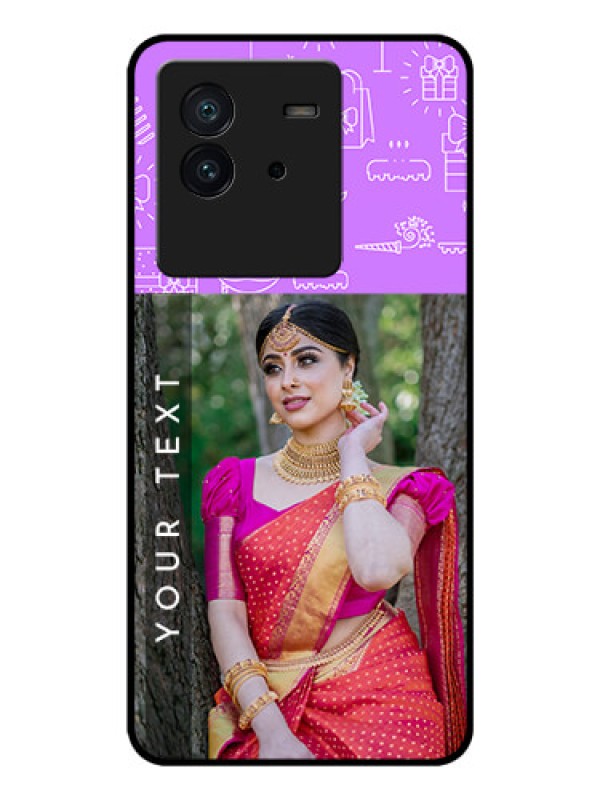 Custom iQOO Neo 6 5G Custom Glass Mobile Case - Birthday Icons Design