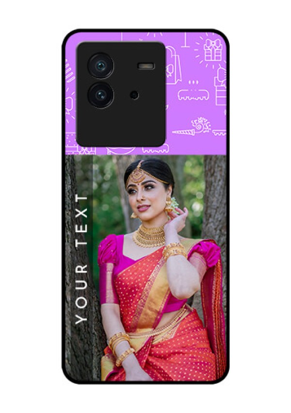 iQOO Neo 6 5G Custom Glass Mobile Case - Birthday Icons Design