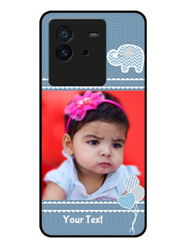 Custom iQOO Neo 6 5G Photo Printing on Glass Case - with Kids Pattern Design