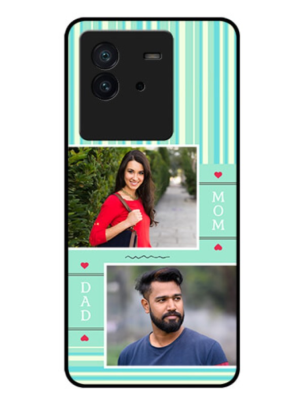 Custom iQOO Neo 6 5G Custom Glass Phone Case - Mom & Dad Pic Design