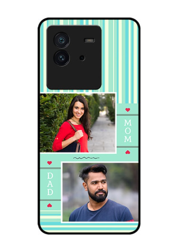 iQOO Neo 6 5G Custom Glass Phone Case - Mom & Dad Pic Design