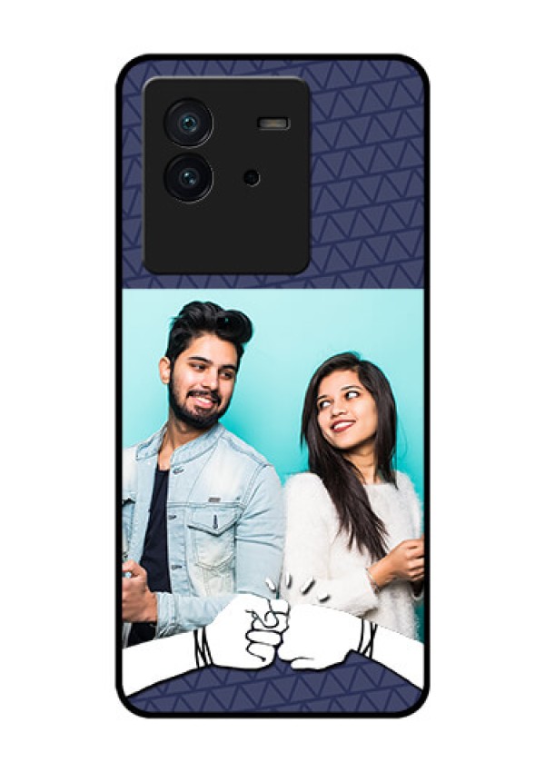 iQOO Neo 6 5G Photo Printing on Glass Case - with Best Friends Design
