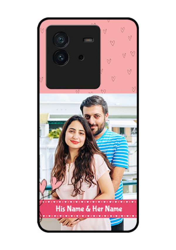 iQOO Neo 6 5G Personalized Glass Phone Case - Love Design Peach Color