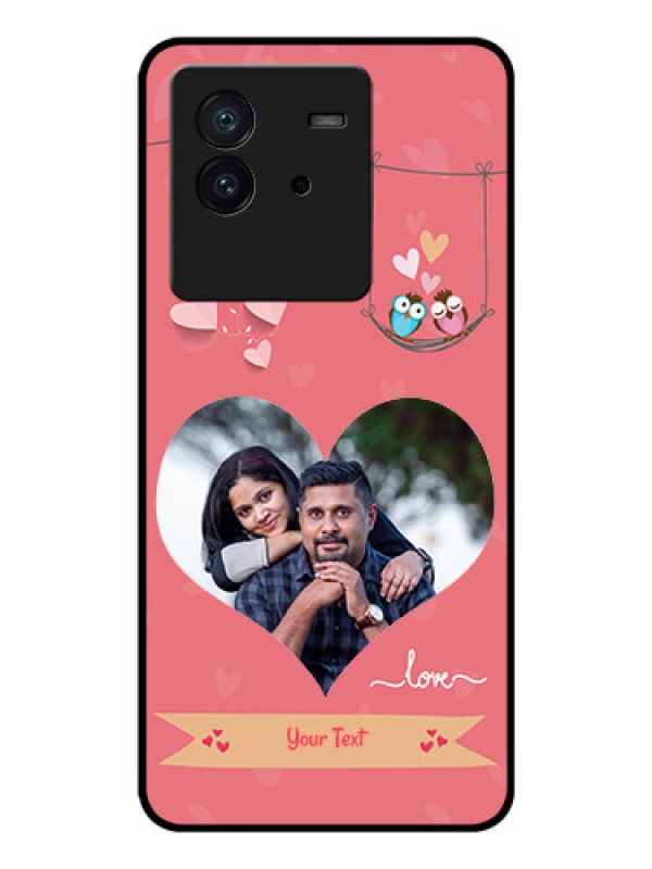 Custom iQOO Neo 6 5G Personalized Glass Phone Case - Peach Color Love Design