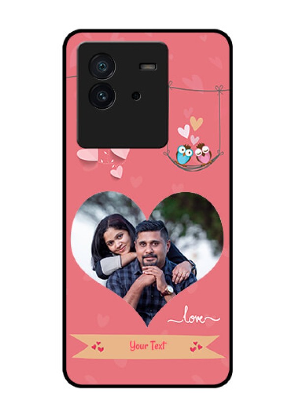 iQOO Neo 6 5G Personalized Glass Phone Case - Peach Color Love Design