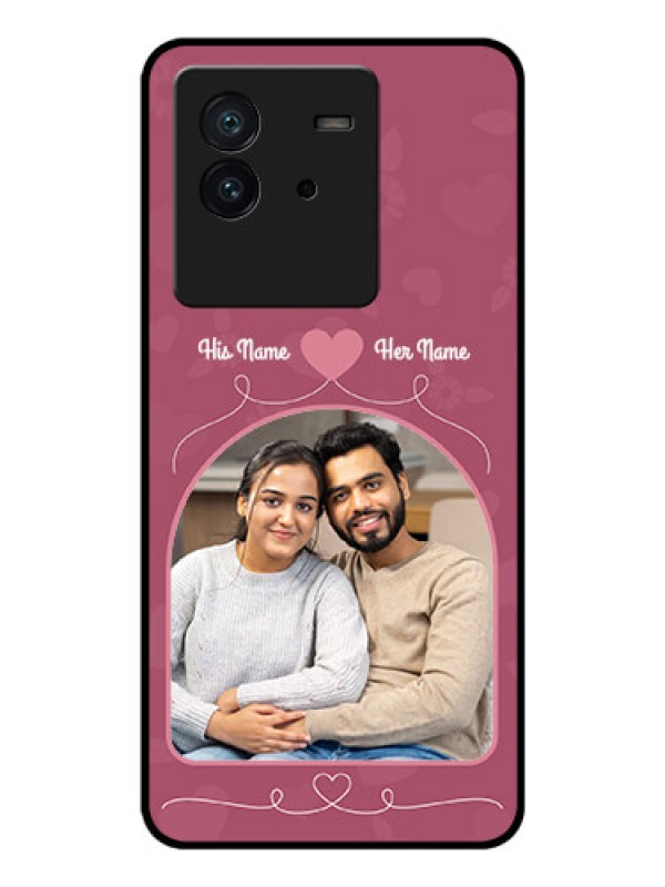 Custom iQOO Neo 6 5G Photo Printing on Glass Case - Love Floral Design