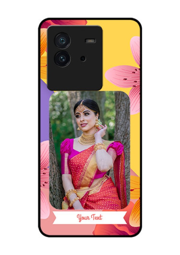 iQOO Neo 6 5G Custom Glass Mobile Case - 3 Image With Vintage Floral Design
