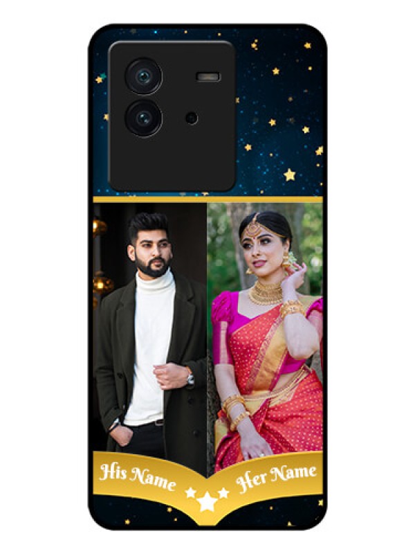 Custom iQOO Neo 6 5G Custom Glass Phone Case - Galaxy Stars Backdrop Design