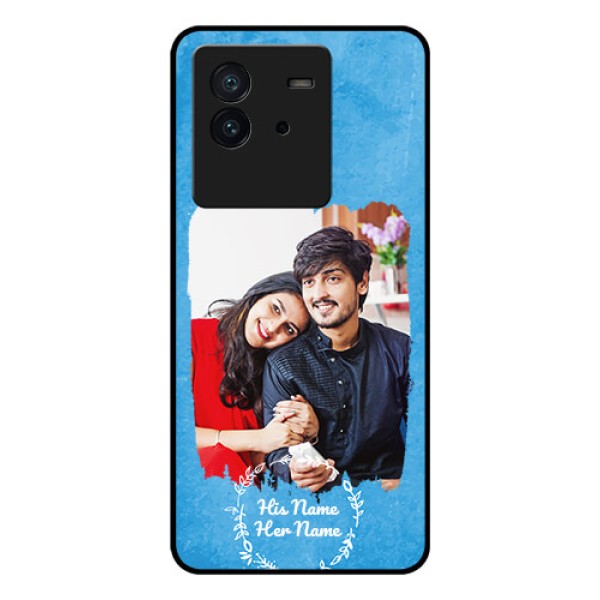 iQOO Neo 6 5G Custom Glass Phone Case - Blue Color Vintage Design iQOO Neo 6 5G Custom Glass Phone Case - Blue Color Vintage Design
