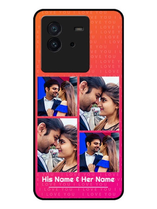 Custom iQOO Neo 6 5G Custom Glass Phone Case - I Love You Pink Design