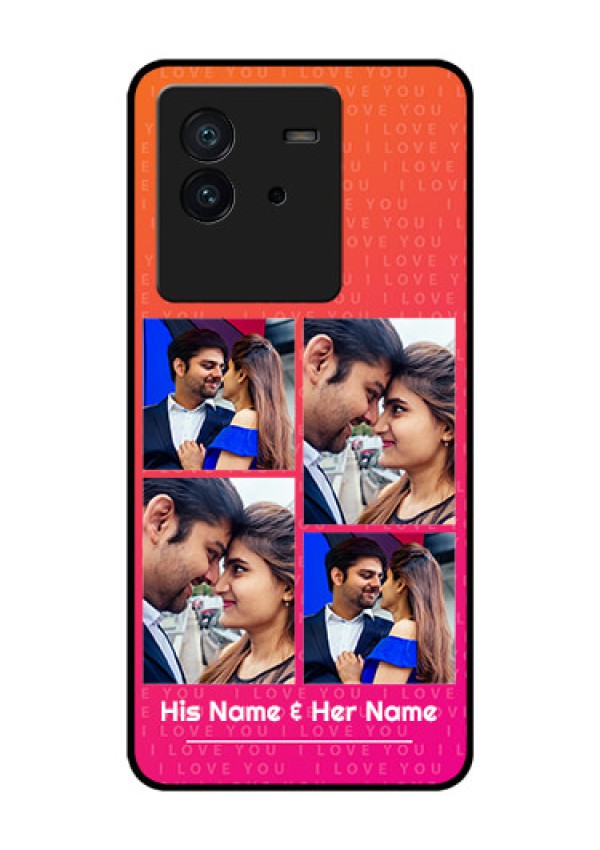 iQOO Neo 6 5G Custom Glass Phone Case - I Love You Pink Design
