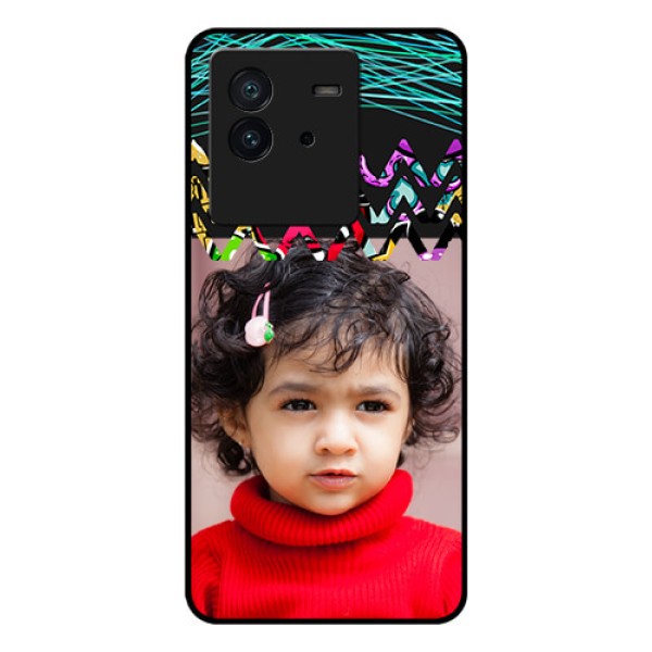 iQOO Neo 6 5G Personalized Glass Phone Case - Neon Abstract Design