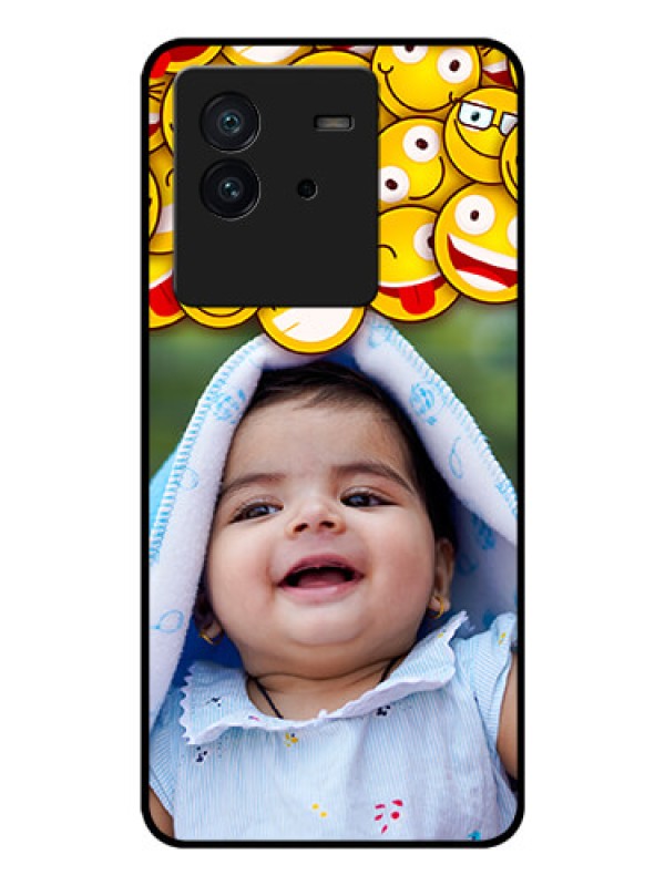 Custom iQOO Neo 6 5G Custom Glass Mobile Case - with Smiley Emoji Design