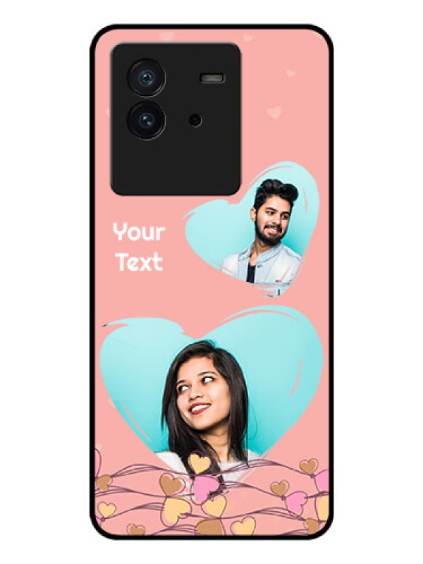 Custom iQOO Neo 6 5G Custom Glass Mobile Case - Love Doodle Design