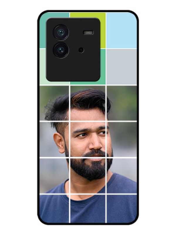 Custom iQOO Neo 6 5G Photo Printing on Glass Case - with white box pattern