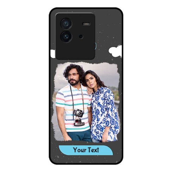 iQOO Neo 6 5G Custom Glass Phone Case - Splashes with love doodles Design iQOO Neo 6 5G Custom Glass Phone Case - Splashes with love doodles Design