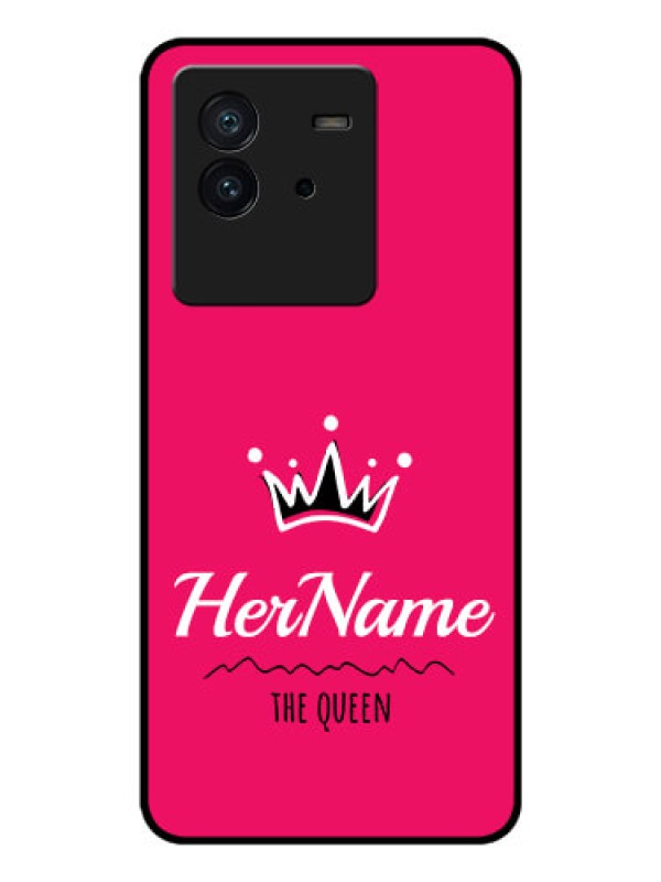 Custom iQOO Neo 6 5G Glass Phone Case Queen with Name