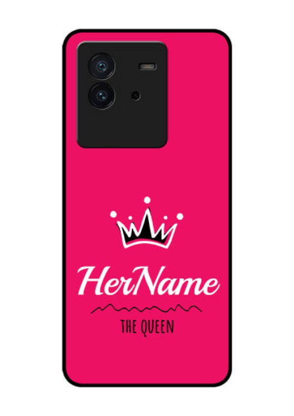 iQOO Neo 6 5G Glass Phone Case Queen with Name