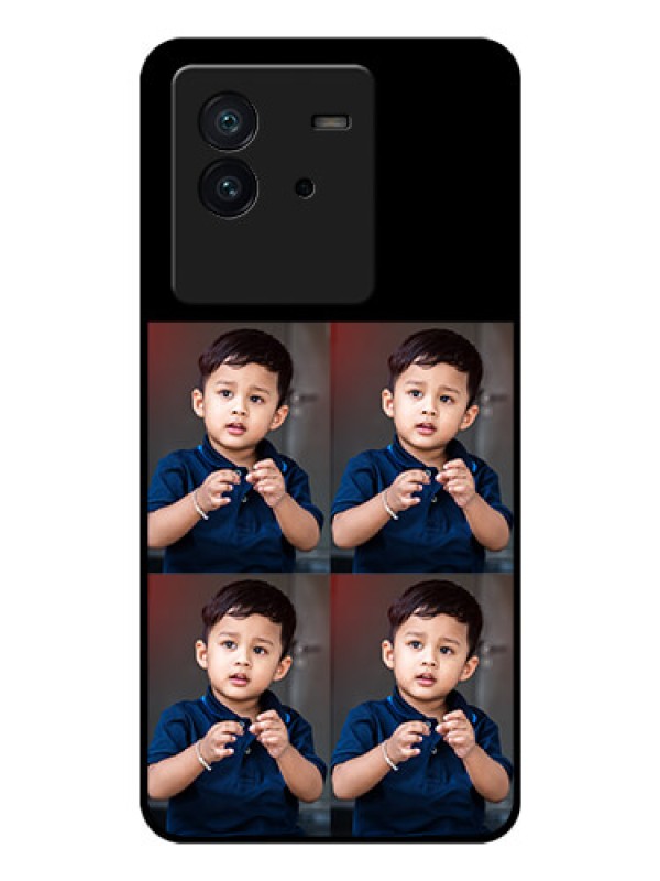 Custom iQOO Neo 6 5G 4 Image Holder on Glass Mobile Cover