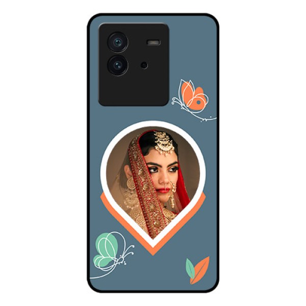 iQOO Neo 6 5G Custom Glass Mobile Case - Droplet Butterflies Design