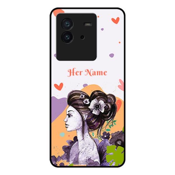 iQOO Neo 6 5G Personalized Glass Phone Case - Woman And Nature Design iQOO Neo 6 5G Personalized Glass Phone Case - Woman And Nature Design