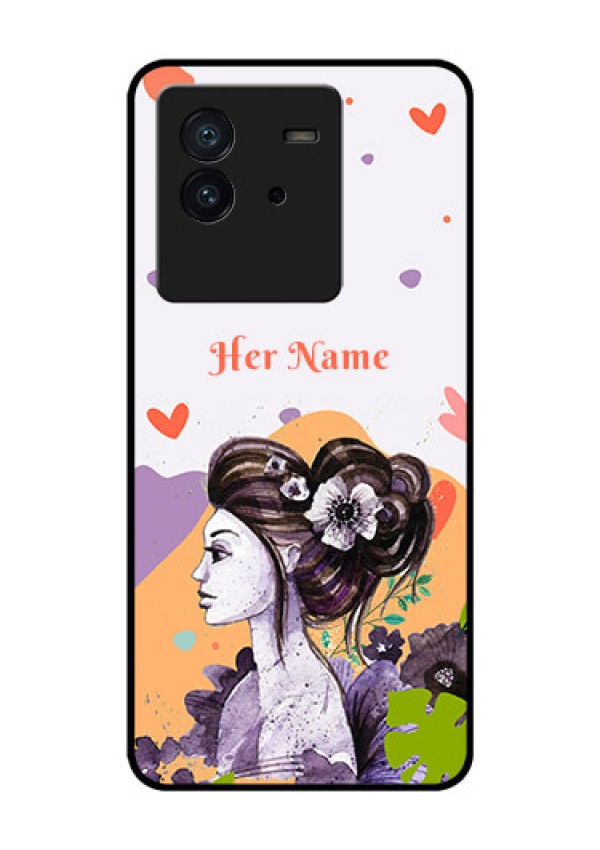 iQOO Neo 6 5G Personalized Glass Phone Case - Woman And Nature Design